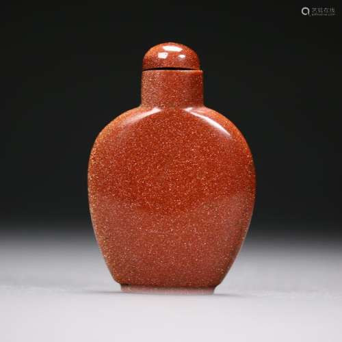 A Chinese Gold-star Glass Snuff Bottle