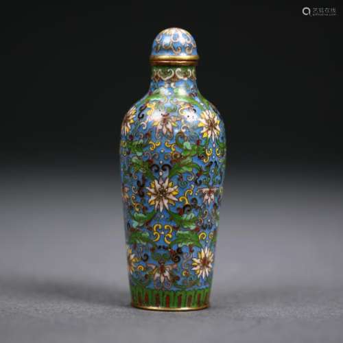 A Chinese Cloisonne Bronze Snuff Bottle