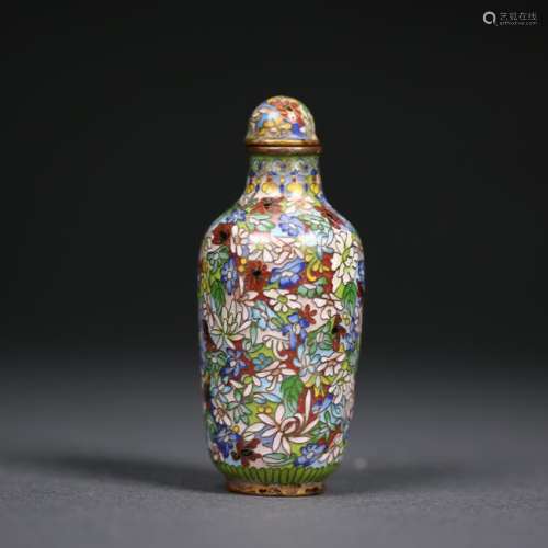 A Chinese Cloisonne Bronze Snuff Bottle