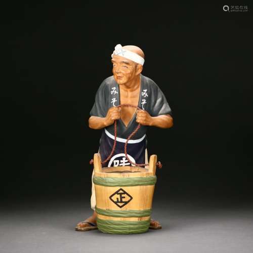 Antique Japanese Pottery Figure