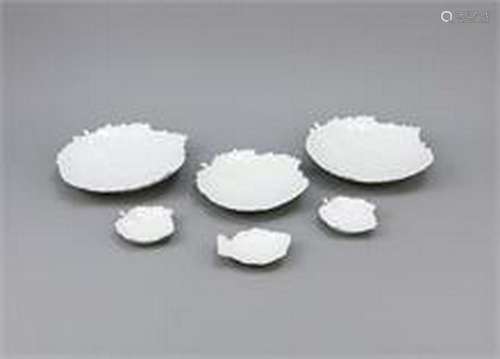 Six small bowls, KPM Berlin, late 20th century, 2nd