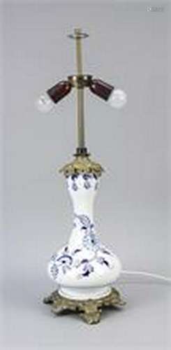 Lamp base, Meissen, 19th century, light double gourd,