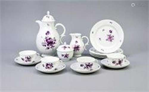 Coffee service for 4 persons, 15 pcs., Nymphenburg,