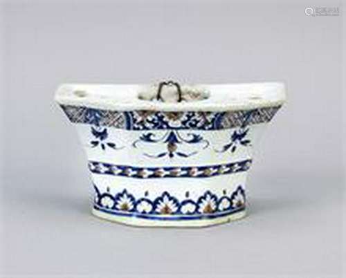 Wall plug-in vase, France, 18th century, faience,