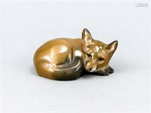 Small lying fox, Rosenthal, mark after 1957, designed