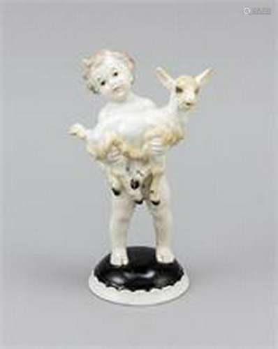 Putto with kid, Rosenthal, Selb, mark 1938-56, design