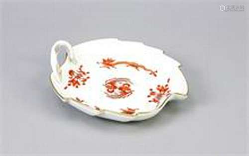 Leaf bowl, Meissen, mark after 1934, 1st quality, red