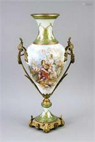 Large decorative vase, France, Late 19th century, ovoid