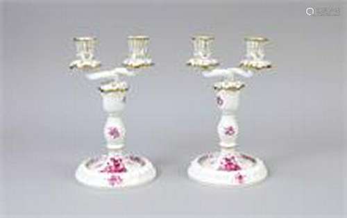 Pair of candlesticks, Herend, mark after 1967,