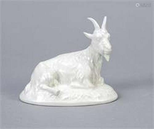 Lying goat, KPM Berlin, mark before 1962, 2nd quality,