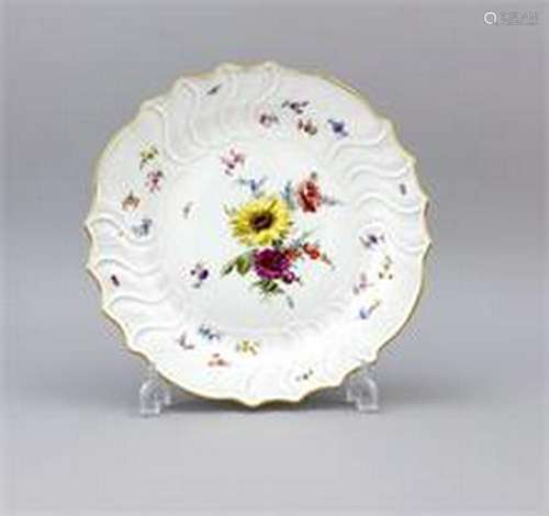 Round plate, Meissen, mark 1850-1924, 1st quality, form