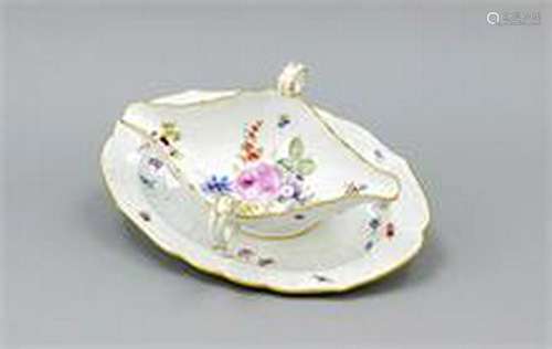 Sauciere with solid saucer, Meissen, mark 1850-1924,