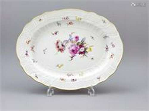 Large roast plate, Meissen, mark 1850-1924, 1st