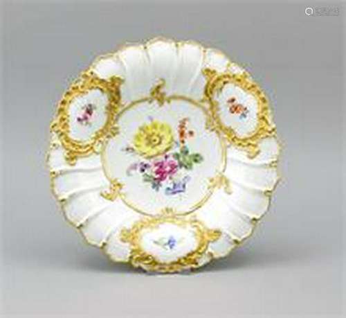 Splendid plate, Meissen, mark 1850-1924, 1st quality,