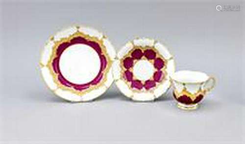 Coffee setting, 3 pcs., Meissen, after 1950, 1st