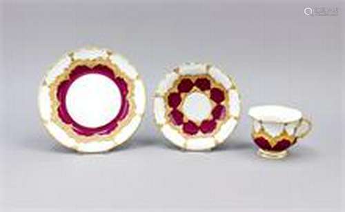 Coffee setting, 3 pcs., Meissen, after 1950, 2nd