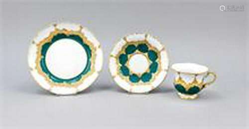 Coffee pomp set, 3 pcs., Meissen, after 1950, 2nd