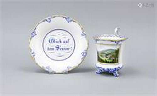 Cup with UT, Meissen, mark 1850-1924, 1st quality,