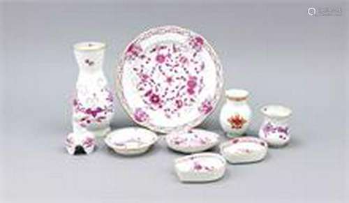 Mixed lot, 9 pcs., Meissen, mostly 1st quality, 8 parts