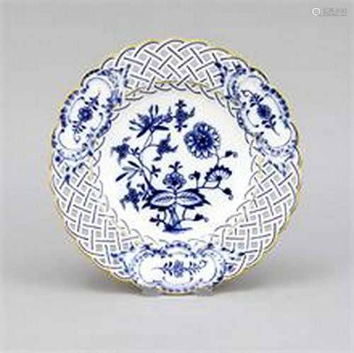 Open-worked plate, Meissen, mark about 1870, 1st