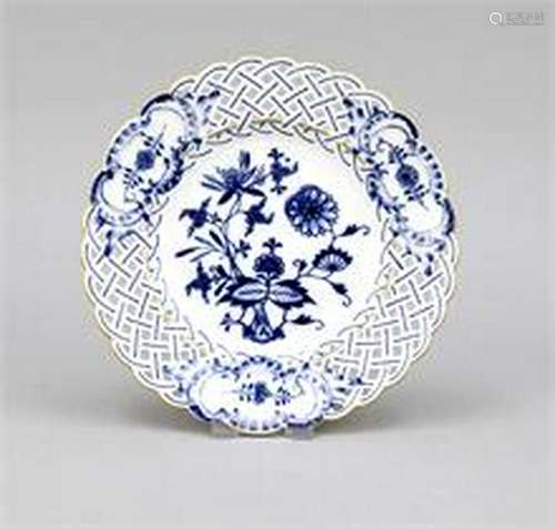 Open-worked plate, Meissen, mark about 1870, 1st