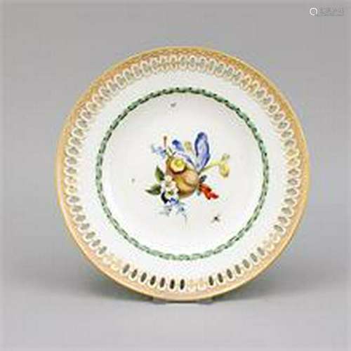 Plate, Meissen, Marcolini mark 1774-1817, 1st quality,