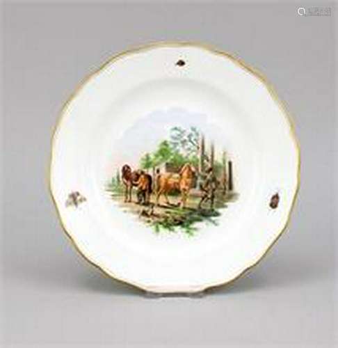 Plate, Meissen, mark 1850-1924, 1st quality, in the