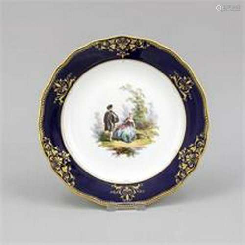 Plate, Meissen, mark 1850-1924, 2nd quality, form New