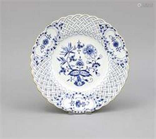 Perforated plate, Meissen, after 1950, 1st quality,