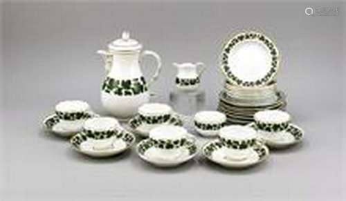 Coffee service for 6 pers., 26 pcs., Meissen, sword