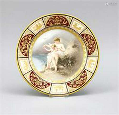 Splendid plate, Vienna, 19th century, polychrome