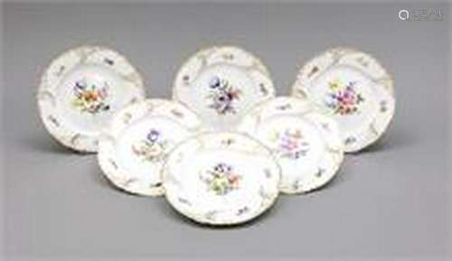 Six plates, Nymphenburg, 20th cent., subtle openworked