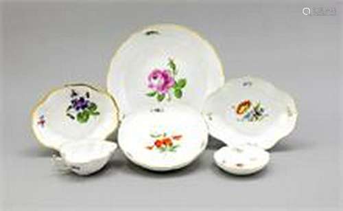 Six pieces, Meissen, marks 19./20. Century, 1st a. 2nd