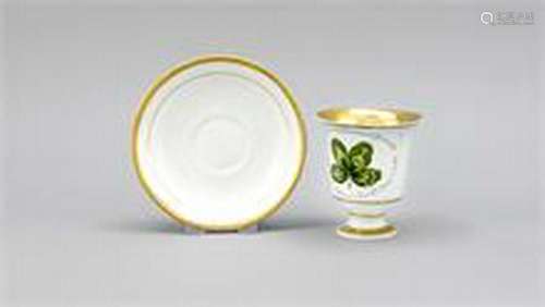 Friendship cup with saucer, Meissen, 19th c., 1st ch.,