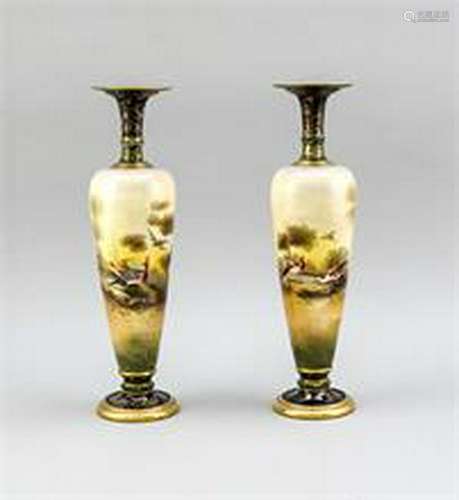 Pendant vases, Thomas Forester & Sons (Ltd.), Longton,