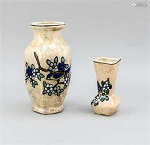 Pair of vases, Belgium, 20th century, Dubois?, ceramic,