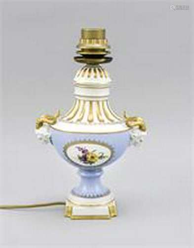 Porcelain lamp, Rudolstadt, mark 1900- ca. 1937, vase