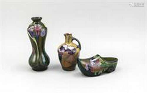 Three Art Nouveau pieces, Gouda, Holland, 20th century,