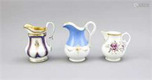 Three historicism cream jug, probably Thuringia, 19th