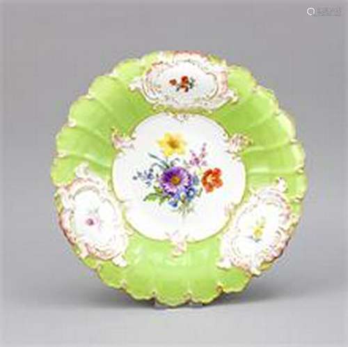 Splendour plate, Meissen, 20th c., Deputat, polychrome