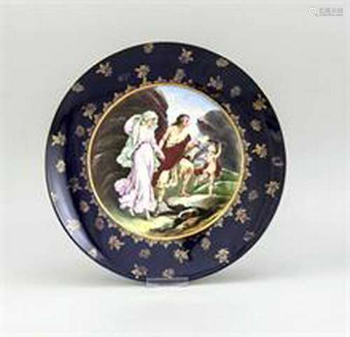 Wall plate in Viennese style, pres. Eichwald / Bohemia,