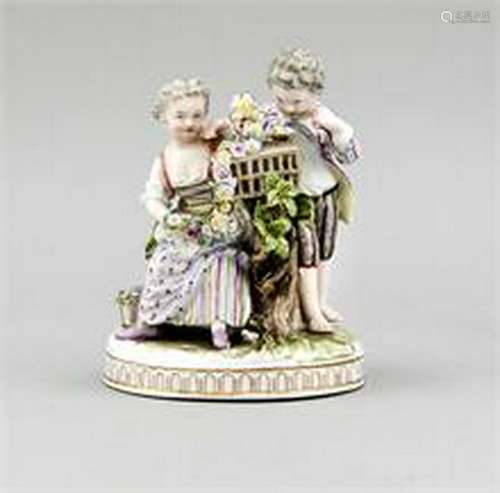 Allegorical figurine group, Meissen, mark 1850-1924,