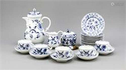 Coffee service for 12 pers., 44 pcs., Meissen, swords