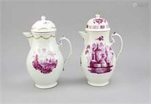 Two pots, Wallendorf, Thuringia, around 1780-1800, pear