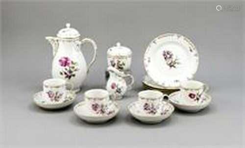 Coffee service for 4 persons, 15 pcs., KPM Berlin, mark