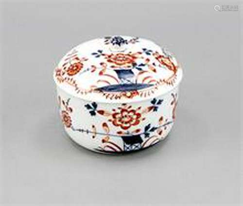 Round lidded box, Meissen, 18th century, mark 1763-1788