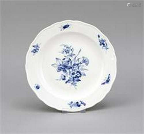 Plate, Meissen, mark 1850-1924, 1st ch., curved shape,