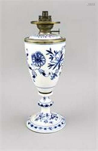 Kerosene lamp, Meissen, mark 1850-1924, 1st quality,