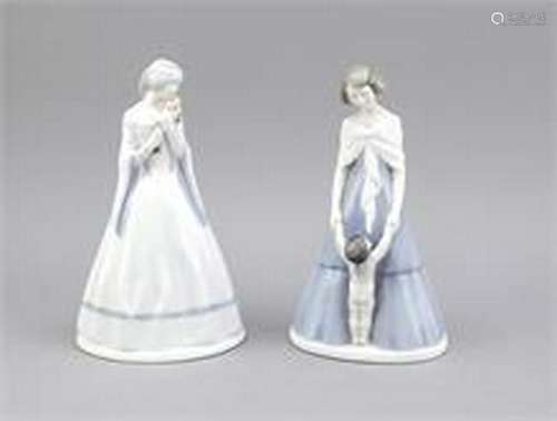 Two Art Nouveau figures, Rosenthal, mark of the art