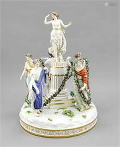 Imposing figurine group, Meissen, mark 1850-1924, 1st